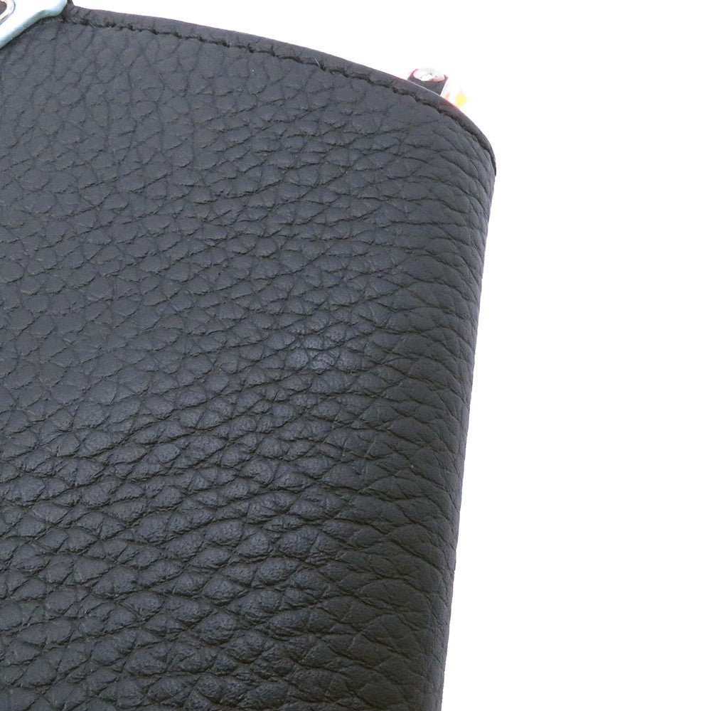 LOUIS VUITTON Capucines Noir/PinkM56072 Taurillon Leather Plexiglas Size Mini