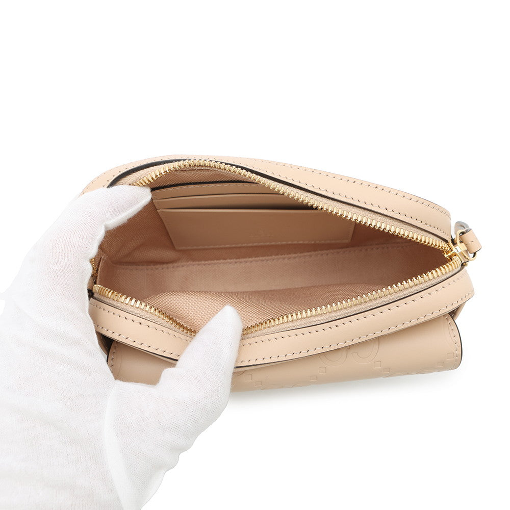 GUCCI GG Super Mini ChainShoulder Beige781554 Leather