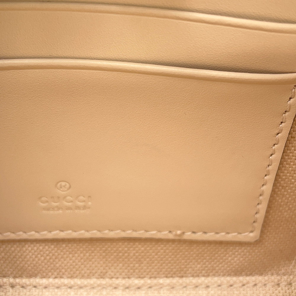 GUCCI GG Super Mini ChainShoulder Beige781554 Leather