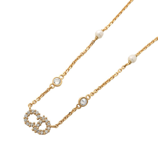 Dior Clair D Lune Clair D Lune Necklace GoldN1033CDLCY_D301 Metal Rhinestone Faux Pearl
