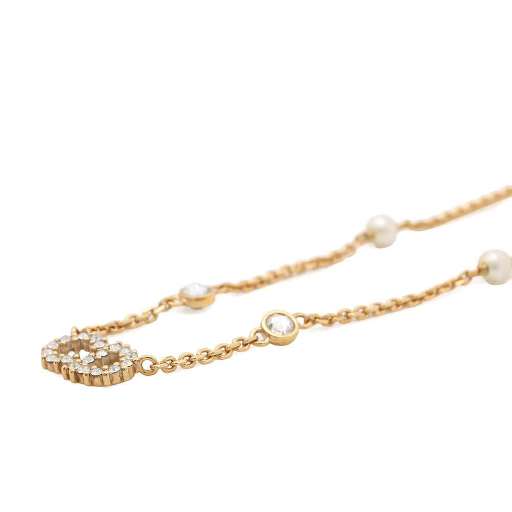 Dior Clair D Lune Clair D Lune Necklace GoldN1033CDLCY_D301 Metal Rhinestone Faux Pearl