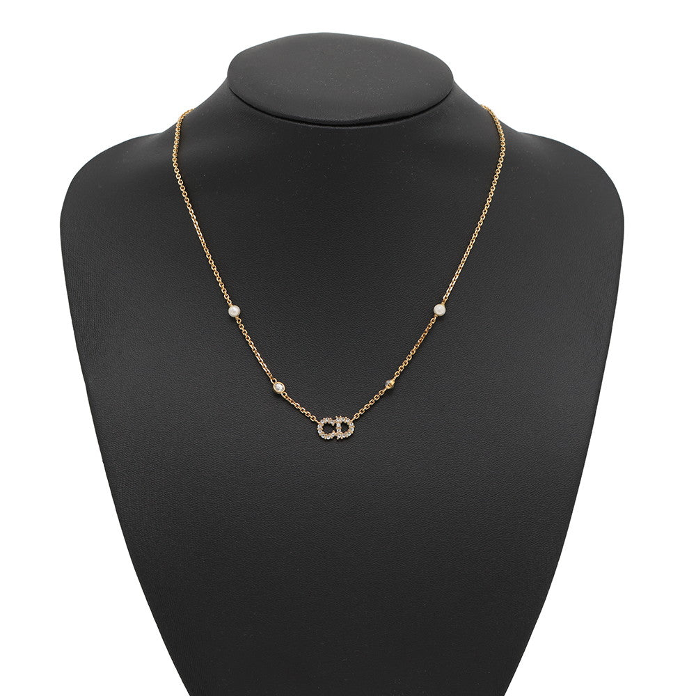 Dior Clair D Lune Clair D Lune Necklace GoldN1033CDLCY_D301 Metal Rhinestone Faux Pearl