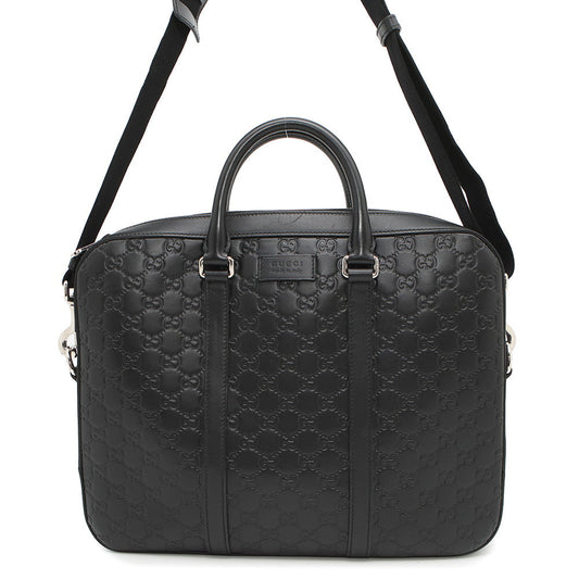 GUCCI Briefcase Black435322 GuccissimaLeather