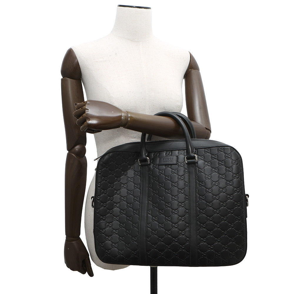 GUCCI Briefcase Black435322 GuccissimaLeather