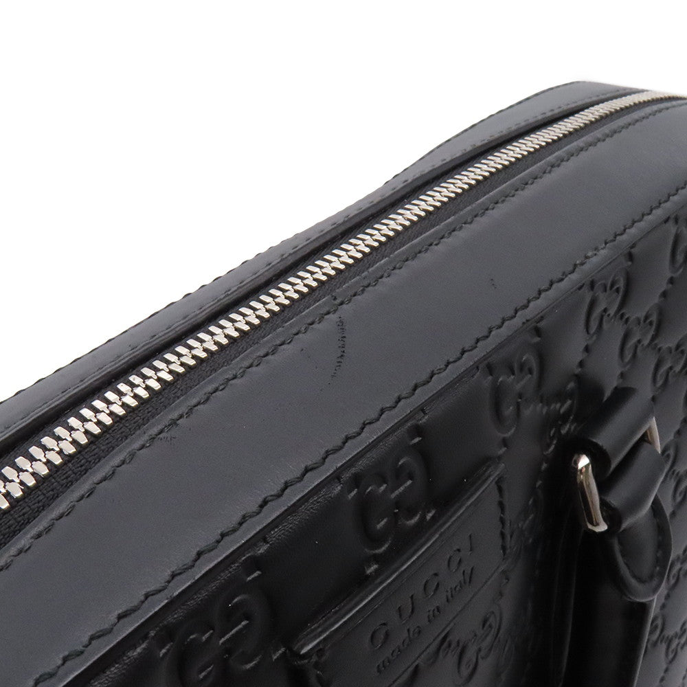 GUCCI Briefcase Black435322 GuccissimaLeather