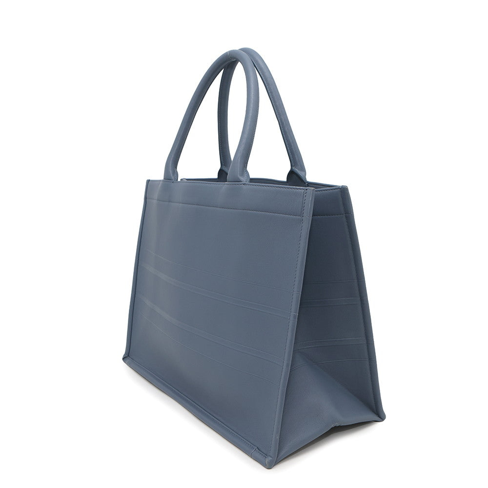 Dior Book tote BlueM1296ZGSB Calf Leather Size Medium