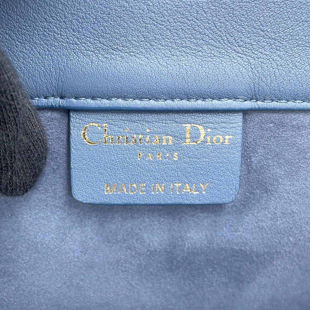 Dior Book tote BlueM1296ZGSB Calf Leather Size Medium