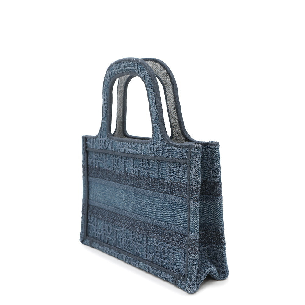Dior Book tote Blue Canvas Size Mini