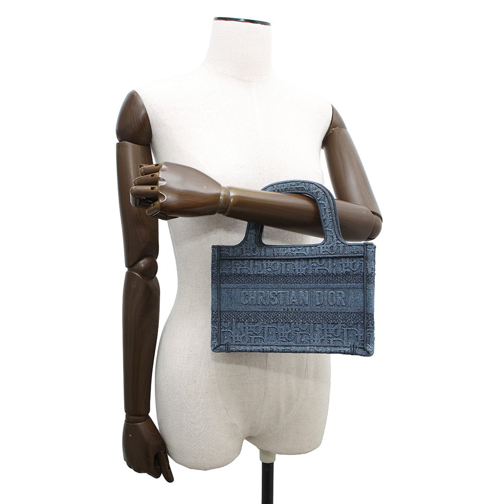 Dior Book tote Blue Canvas Size Mini