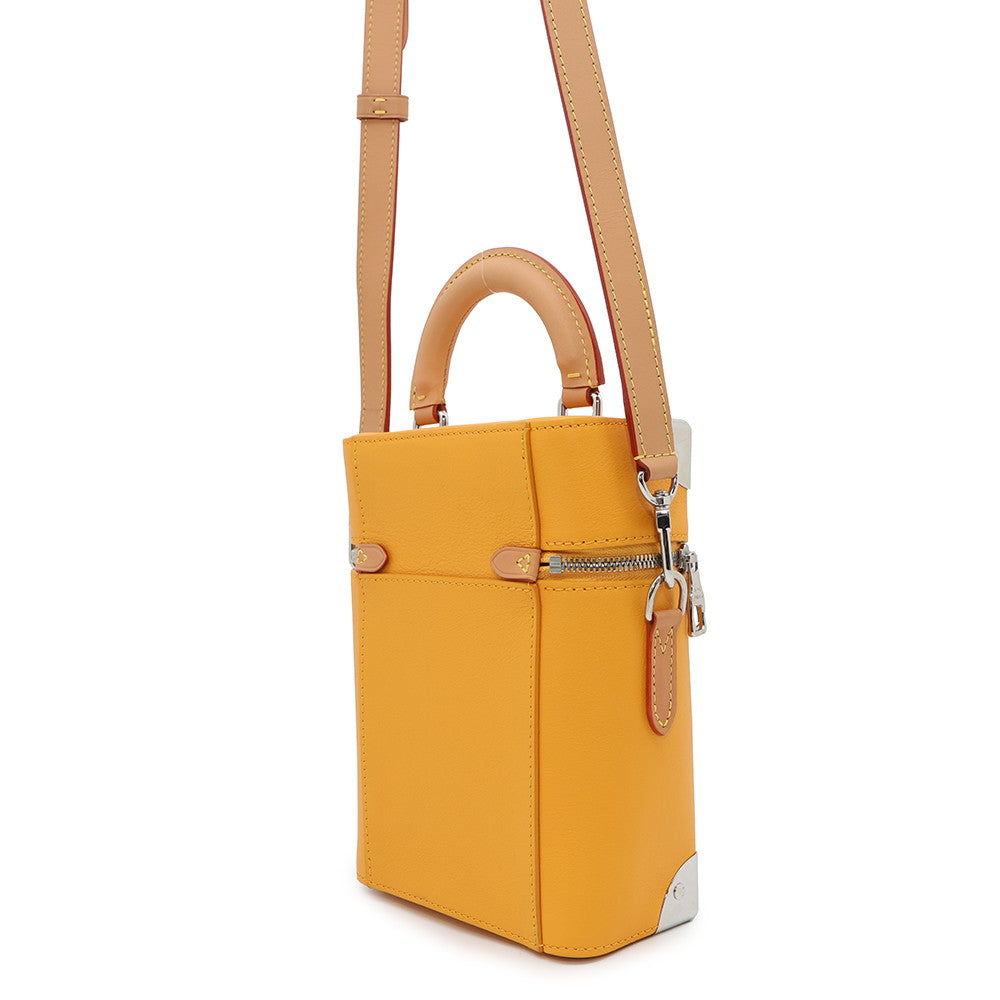 LOUIS VUITTON Vertical Box Trunk SaffronYellowM59666 CowhideLeather