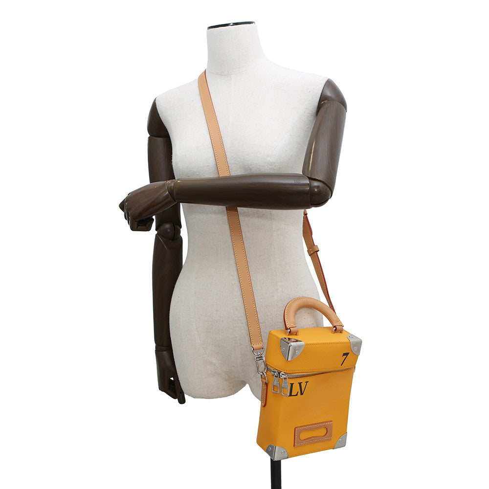 LOUIS VUITTON Vertical Box Trunk SaffronYellowM59666 CowhideLeather