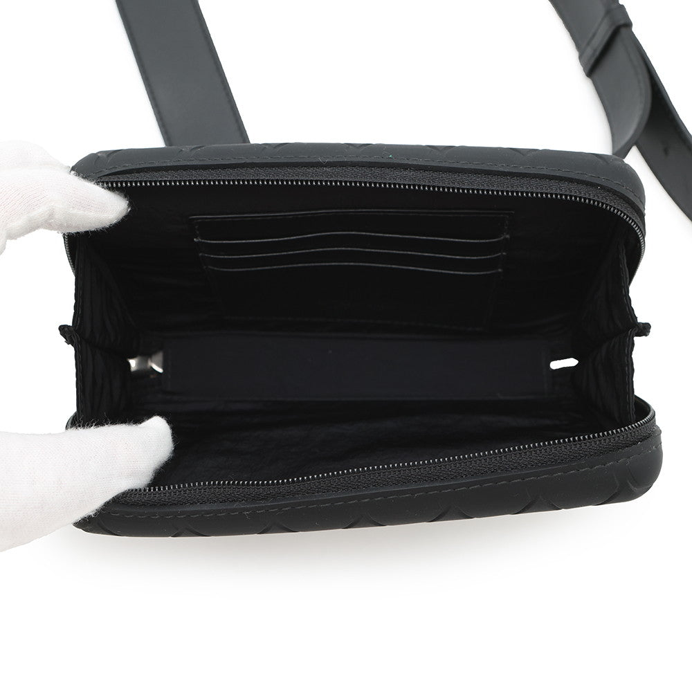 Bottega Veneta Crossbody Bag Black778706 Rubber Leather