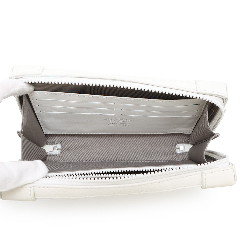 LOUIS VUITTON Soft Trunk / Wallet WhiteM80146 Monogram・Taurillon LV Friend