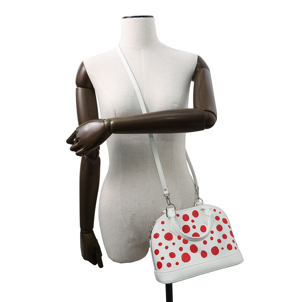 LOUIS VUITTON Alma LVxYK Blanc/RougeM21712 Epi Leather Infinity Dot Size BB