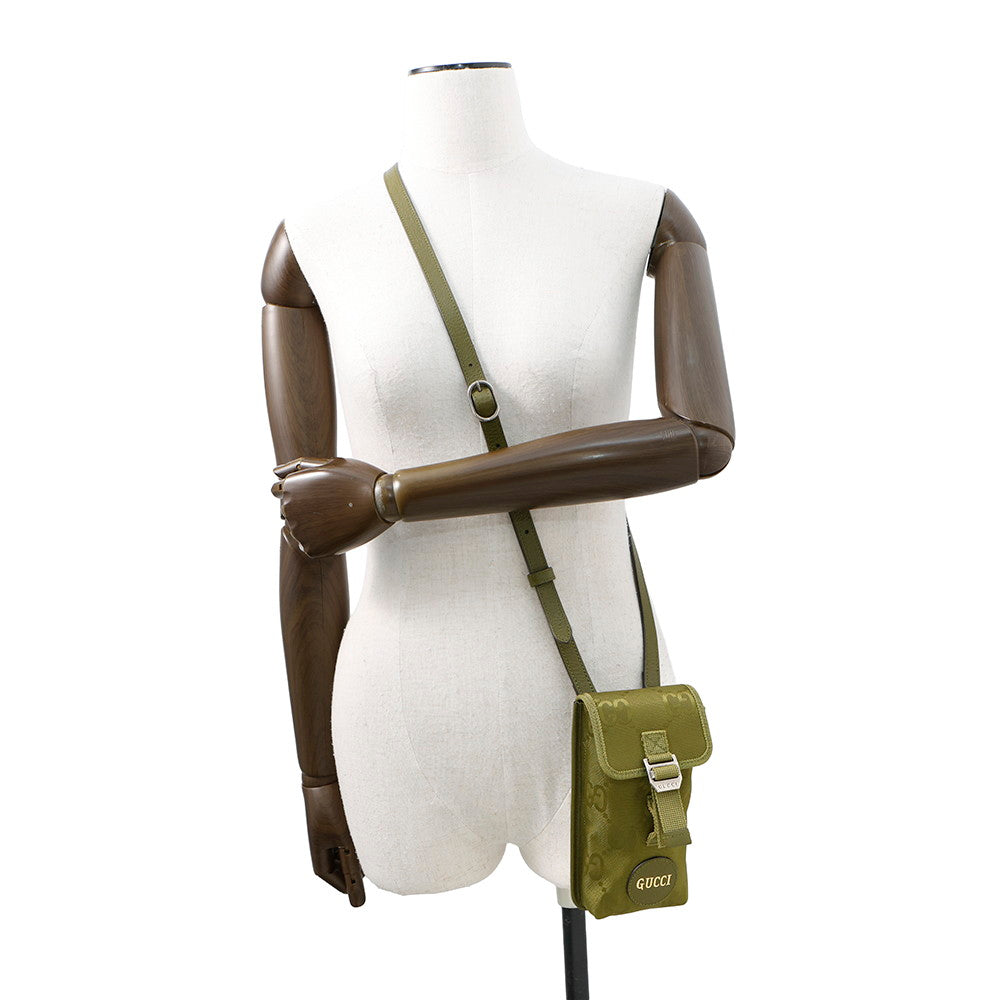 GUCCI GUCCI Off the Grid Shoulder Bag Green696018 GGNylon Leather