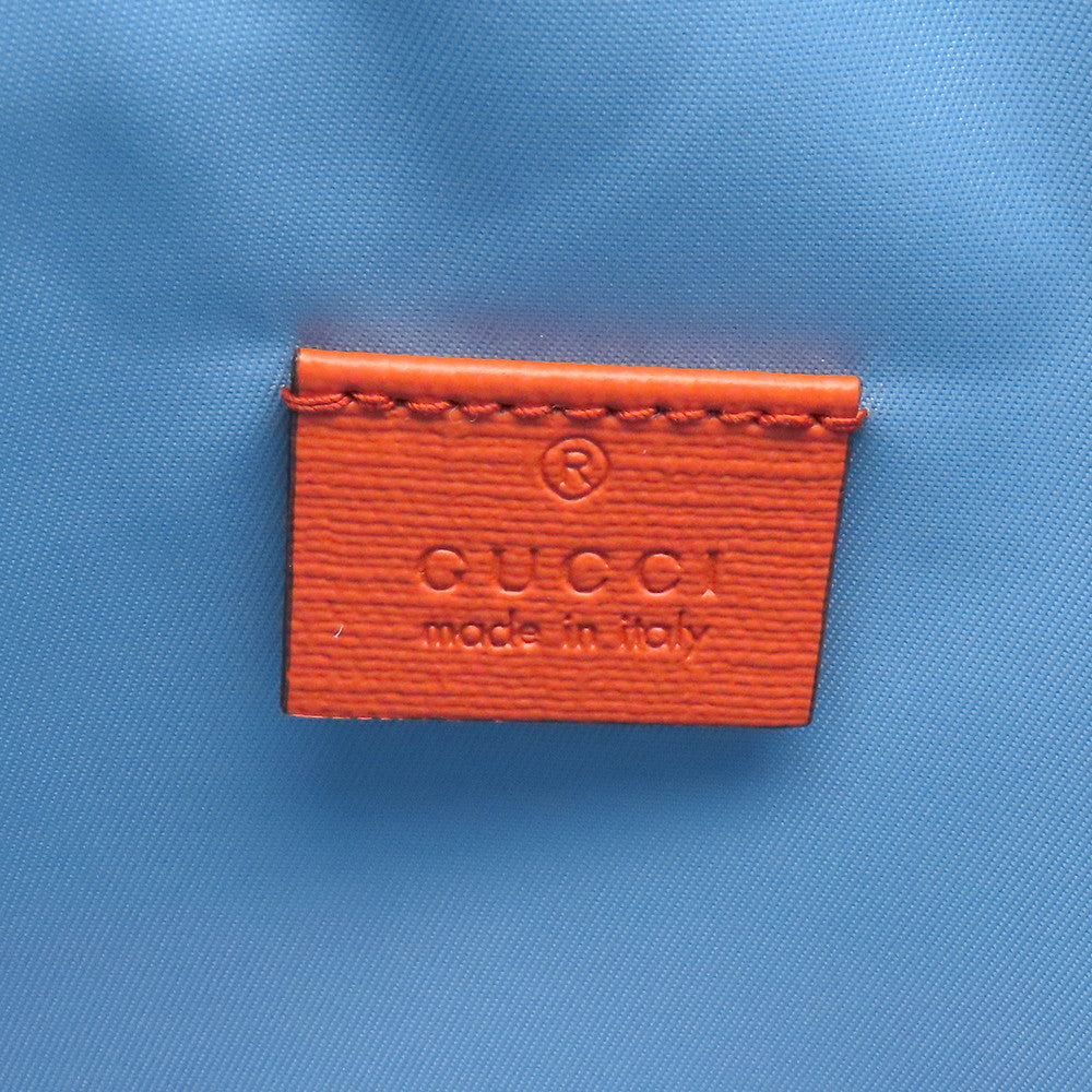 GUCCI Interlocking G Tote Bag Blue/Orange/White550763 Leather Nylon