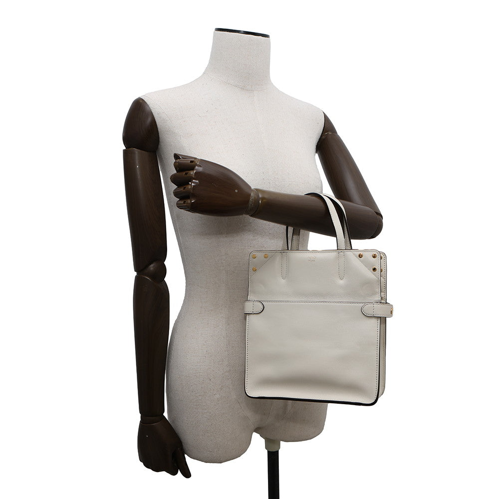 FENDI Flip White8BT306 Leather Size Small