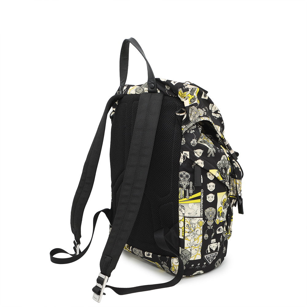PRADA Comic Backpack Black Nylon
