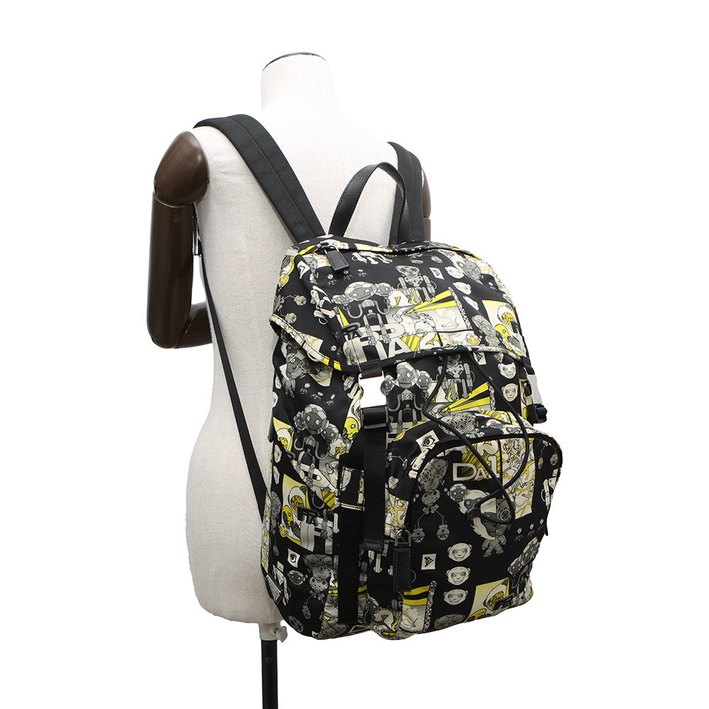 PRADA Comic Backpack Black Nylon