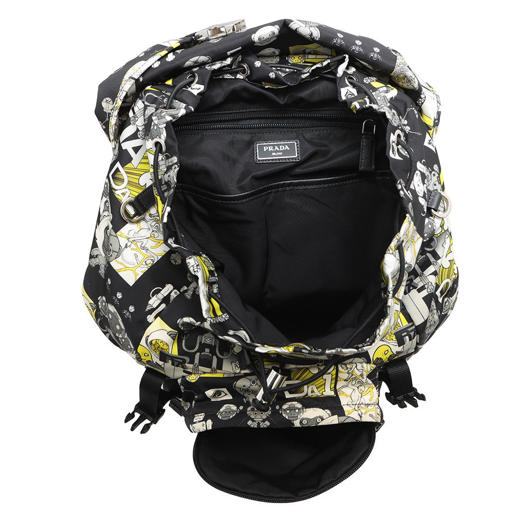 PRADA Comic Backpack Black Nylon