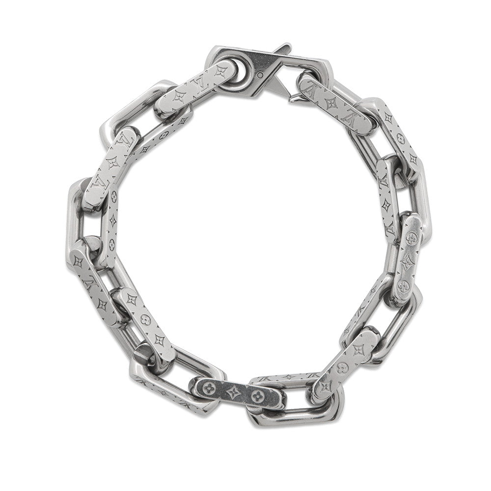 LOUIS VUITTON Bracelet・Monogram Chain SilverM00309 Metal