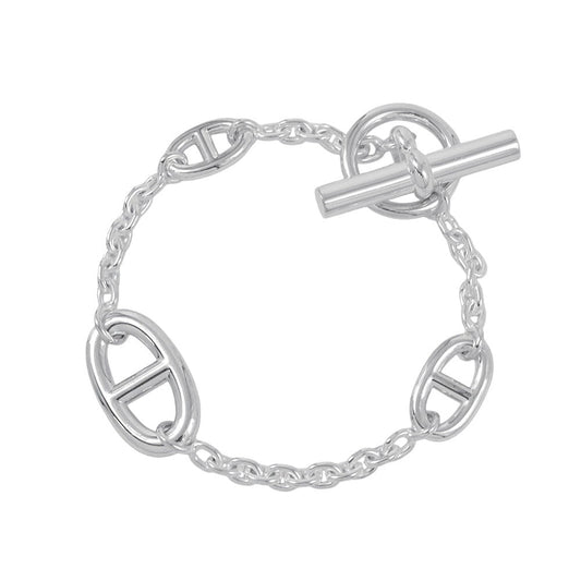 HERMES Chaine d'Ancre Farandole Bracelet Size LG SV925