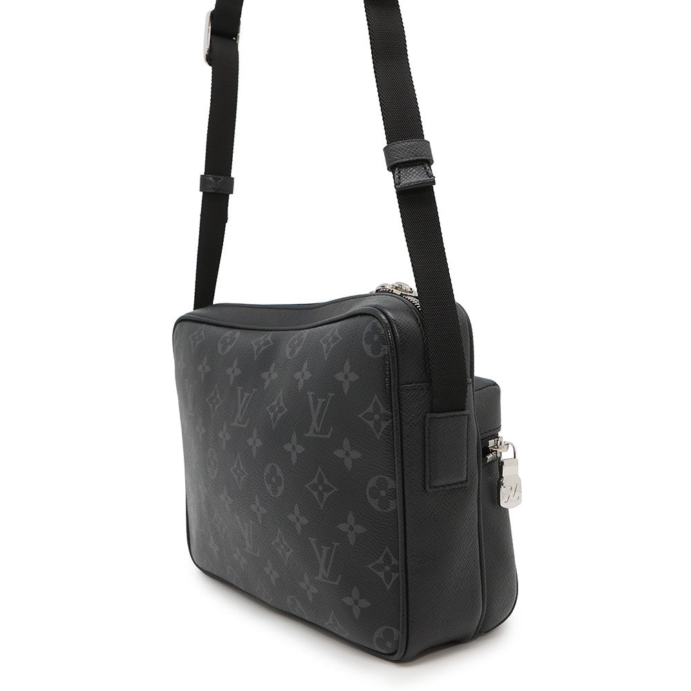 LOUIS VUITTON Outdoor messenger NoirM30233 Taiga Leather Monogram Eclipse Size PM