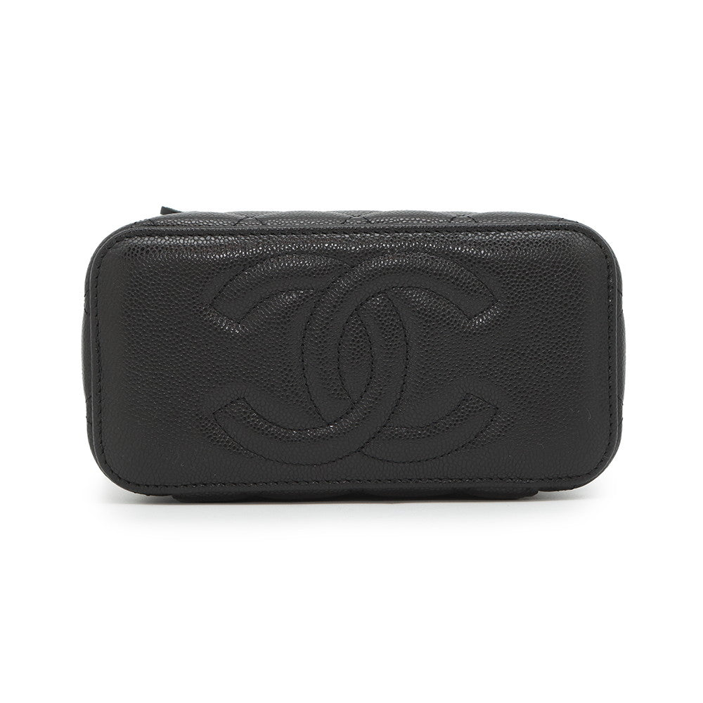 CHANEL Vanity ChainShoulder Bag BlackAP1341 Caviar Leather