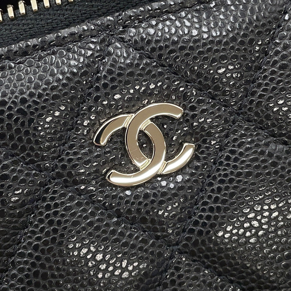 CHANEL Vanity ChainShoulder Bag BlackAP1341 Caviar Leather