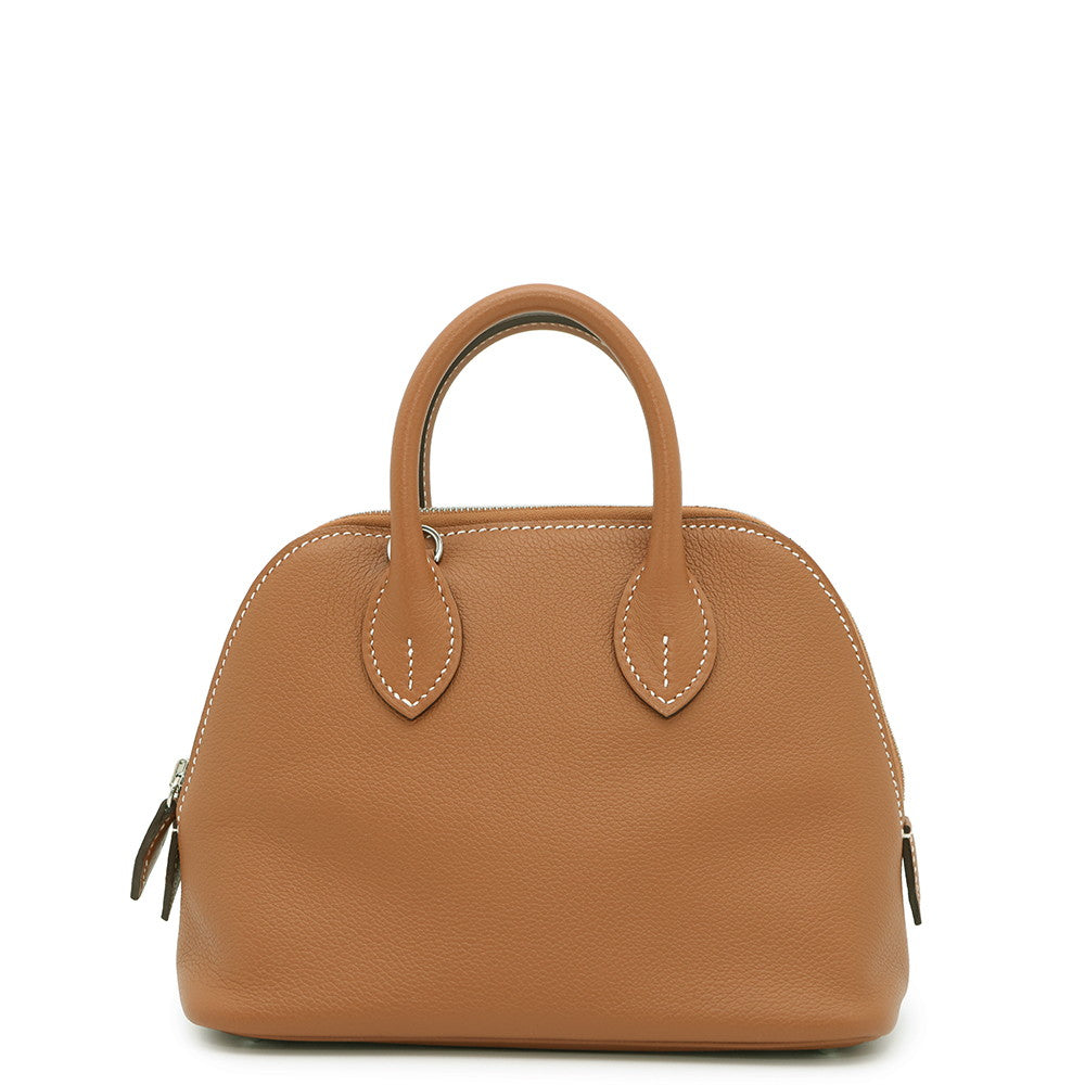 HERMES Bolide 1923 Verso Gold/Mauve Pale Evercolor Size Mini