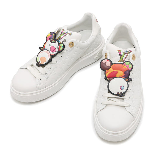 LOUIS VUITTON LV × TM Time Out Sneakers White1AGZGR Calf Leather Size 37