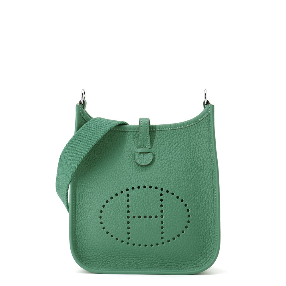 HERMES Evelyne Long Vert Vertigo Taurillon Clemence Size TPM