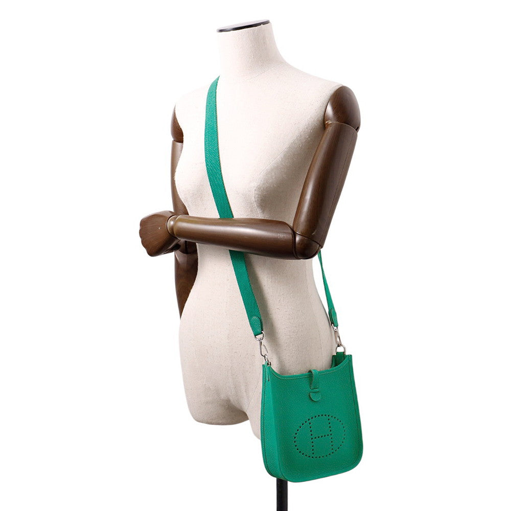 HERMES Evelyne Long Vert Vertigo Taurillon Clemence Size TPM