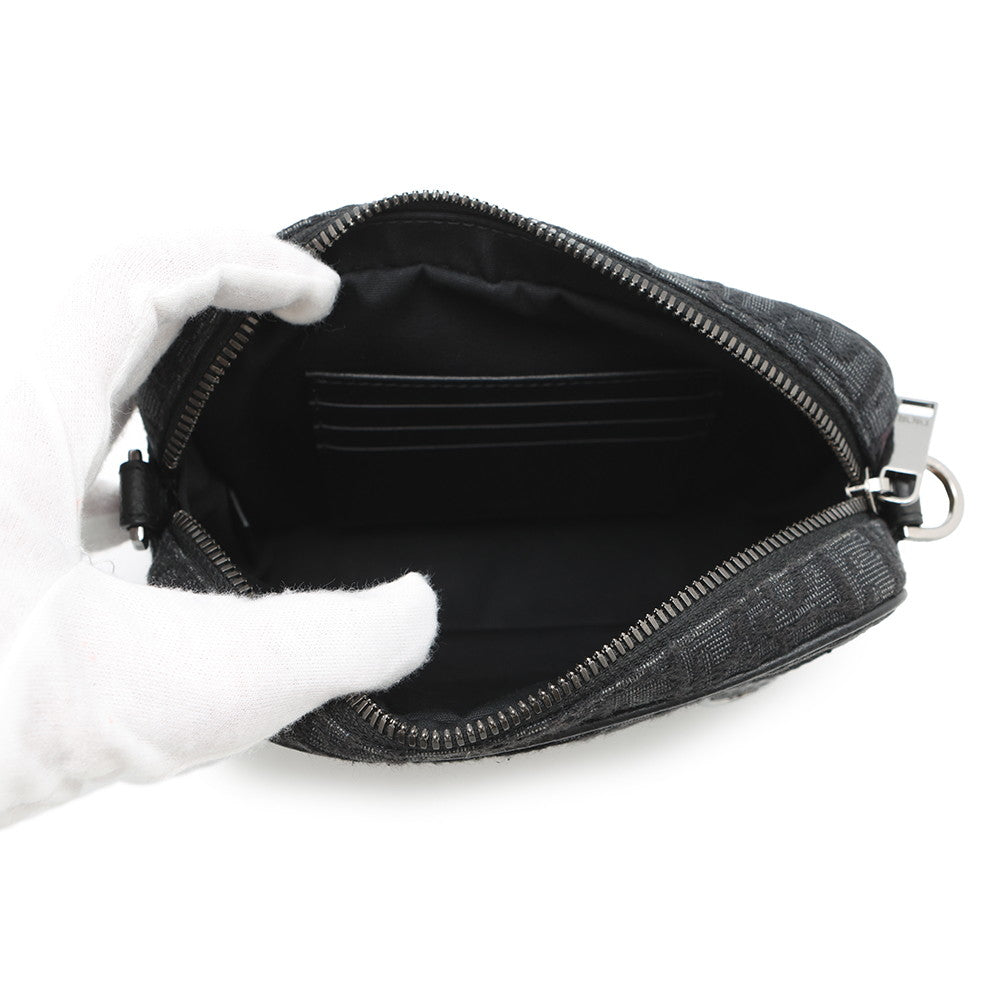 Dior Oblique Safari Shoulder Bag Black2ESWS011YKY Jacquard Leather Size Mini