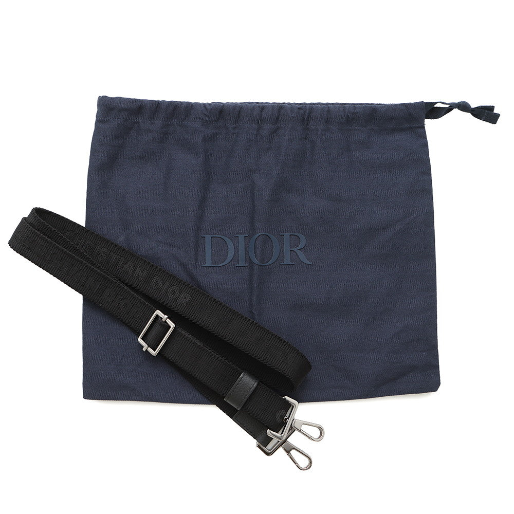 Dior Oblique Safari Shoulder Bag Black2ESWS011YKY Jacquard Leather Size Mini