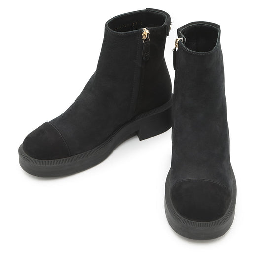CHANEL short boots BlackG38169 suede Size 37