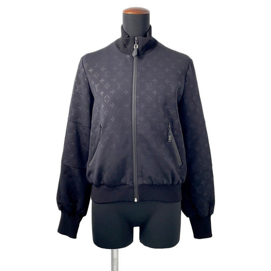 LOUIS VUITTON Embossed Monogram Zip-Up Jacket Size 36 Black1A9EPZ Nylon72% Polyurethane28%