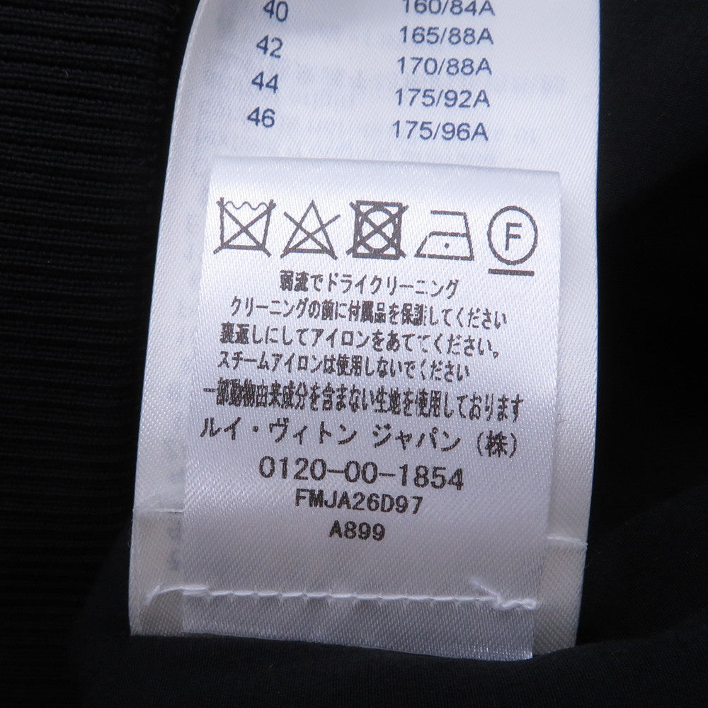 LOUIS VUITTON Embossed Monogram Zip-Up Jacket Size 36 Black1A9EPZ Nylon72% Polyurethane28%