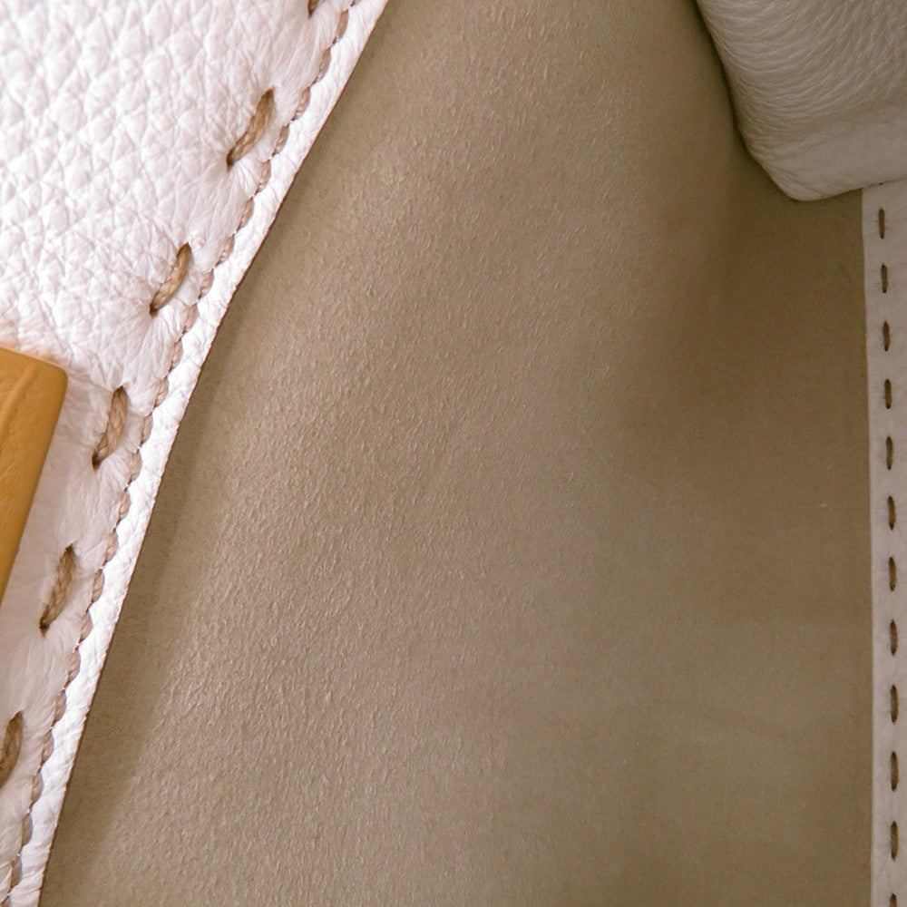 FENDI Peekaboo Selleria White8BN244 Leather Size Mini