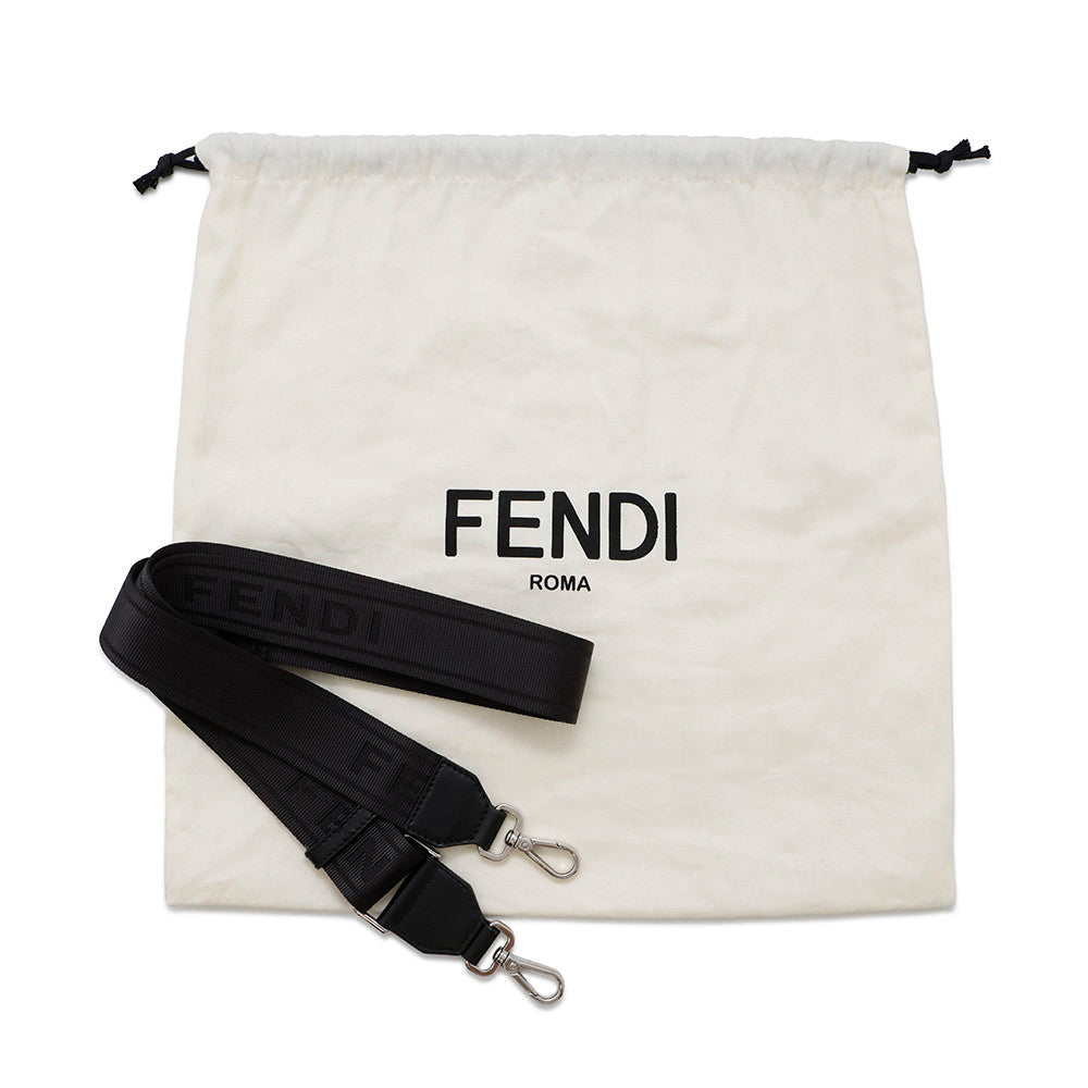 FENDI FENDIlicious Bucket Soft Trunk Zucca Pattern Brown/Black7VA565 Canvas Leather