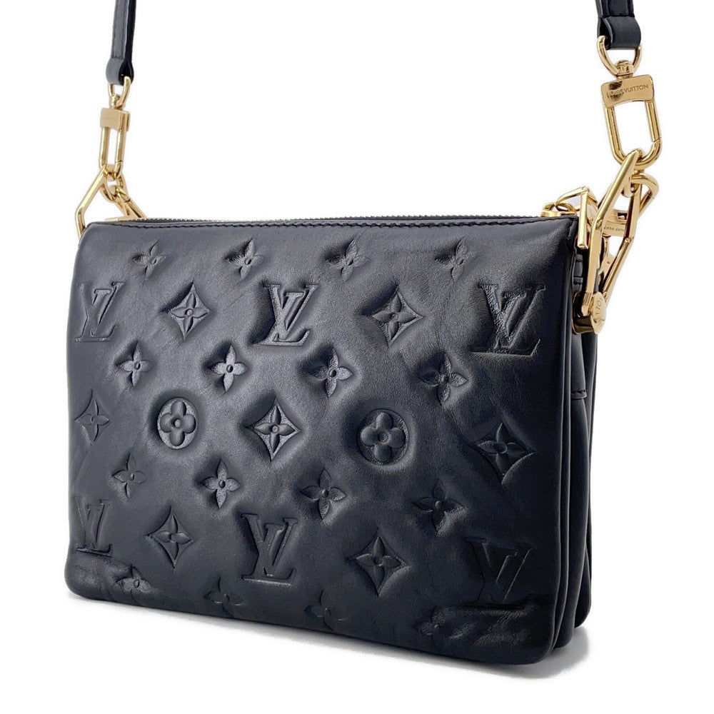 LOUIS VUITTON Coussin NoirM57790 Monogram Lamb Leather Size PM