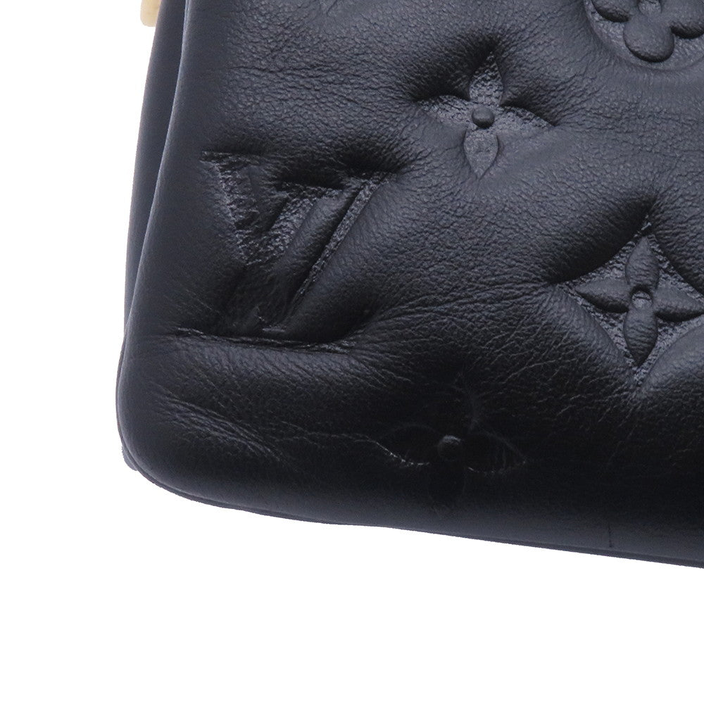 LOUIS VUITTON Coussin NoirM57790 Monogram Lamb Leather Size PM