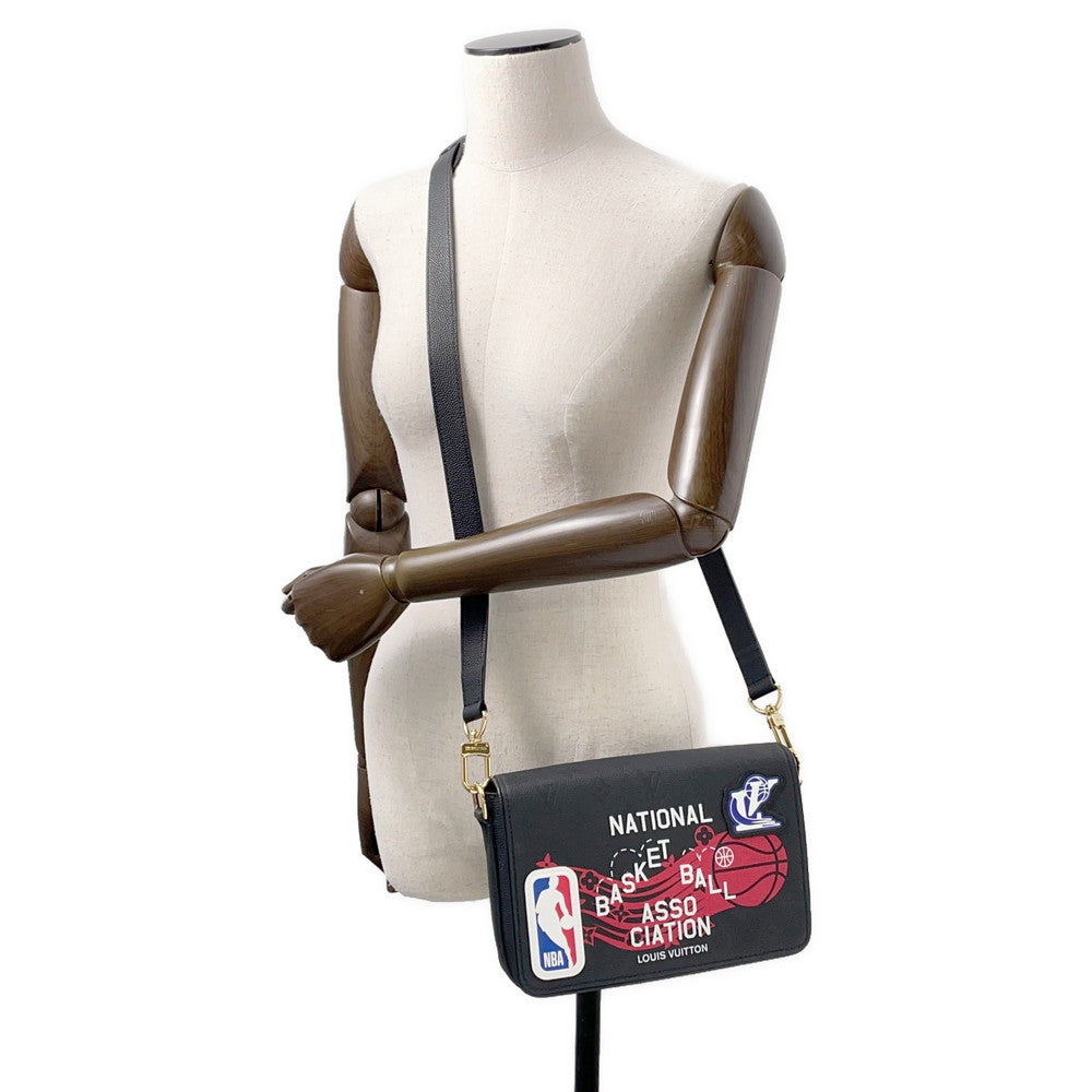 LOUIS VUITTON Studio messenger NoirM58498 Monogram Empreinte Leather CowhideLeather NBACollaboration