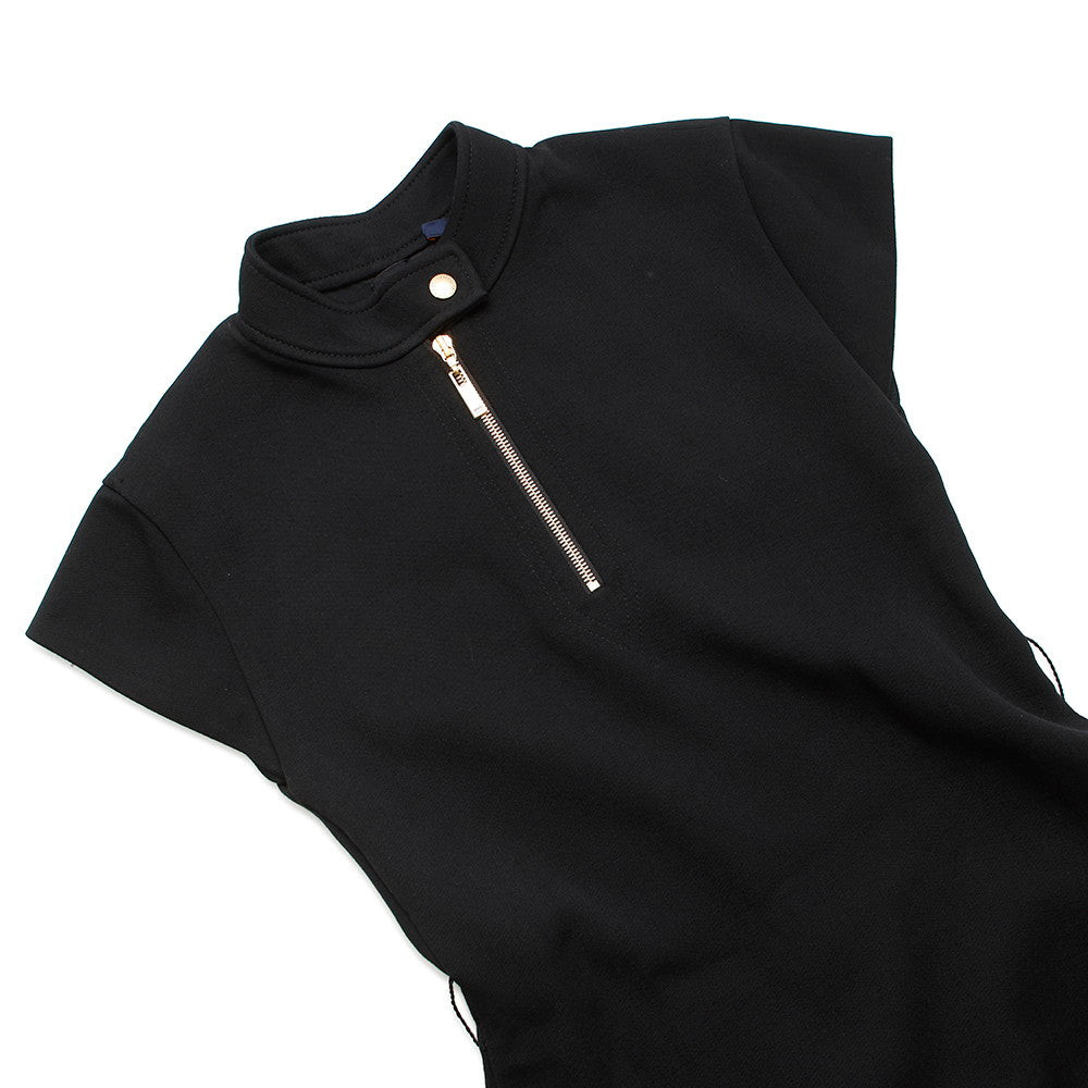 LOUIS VUITTON Frill dress Size 38 Black Wool 98% Polyurethane2%