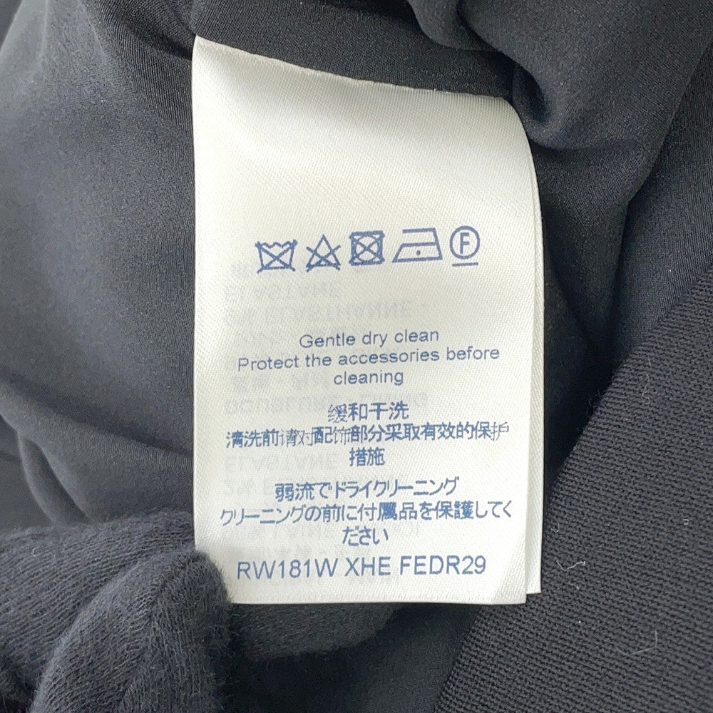 LOUIS VUITTON Frill dress Size 38 Black Wool 98% Polyurethane2%