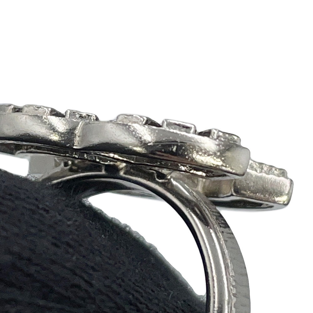 CHANEL CC Logo Ring Size Approximately13 Metal strass
