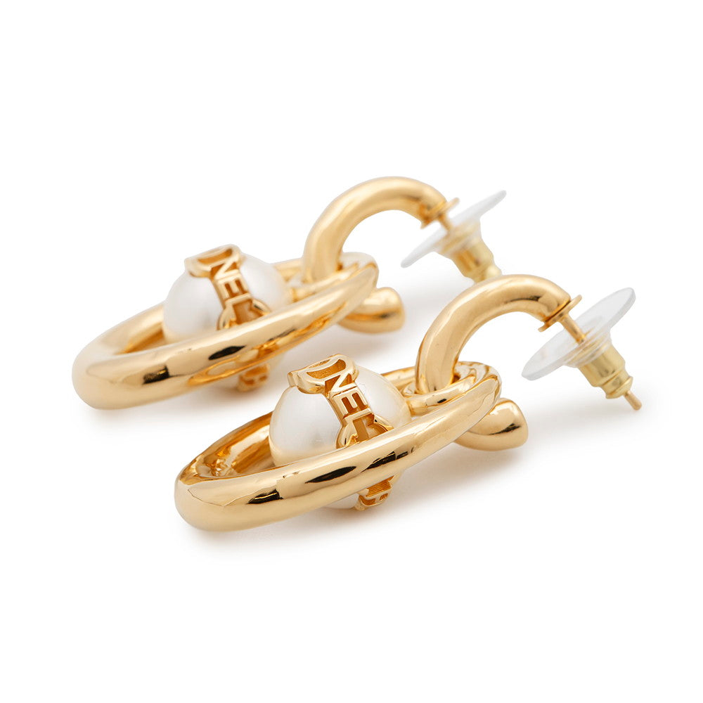 CHANEL Pearl logo Metal Faux Pearl