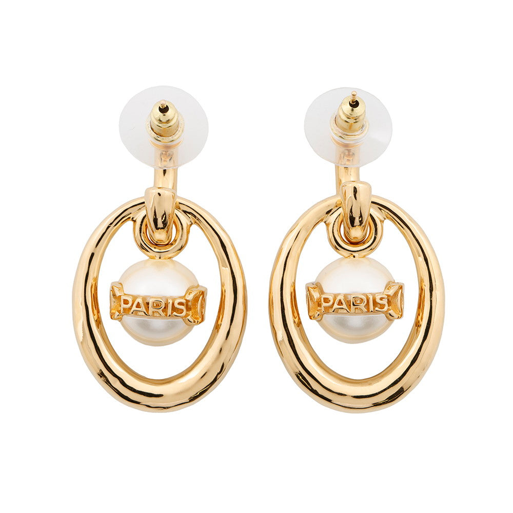 CHANEL Pearl logo Metal Faux Pearl