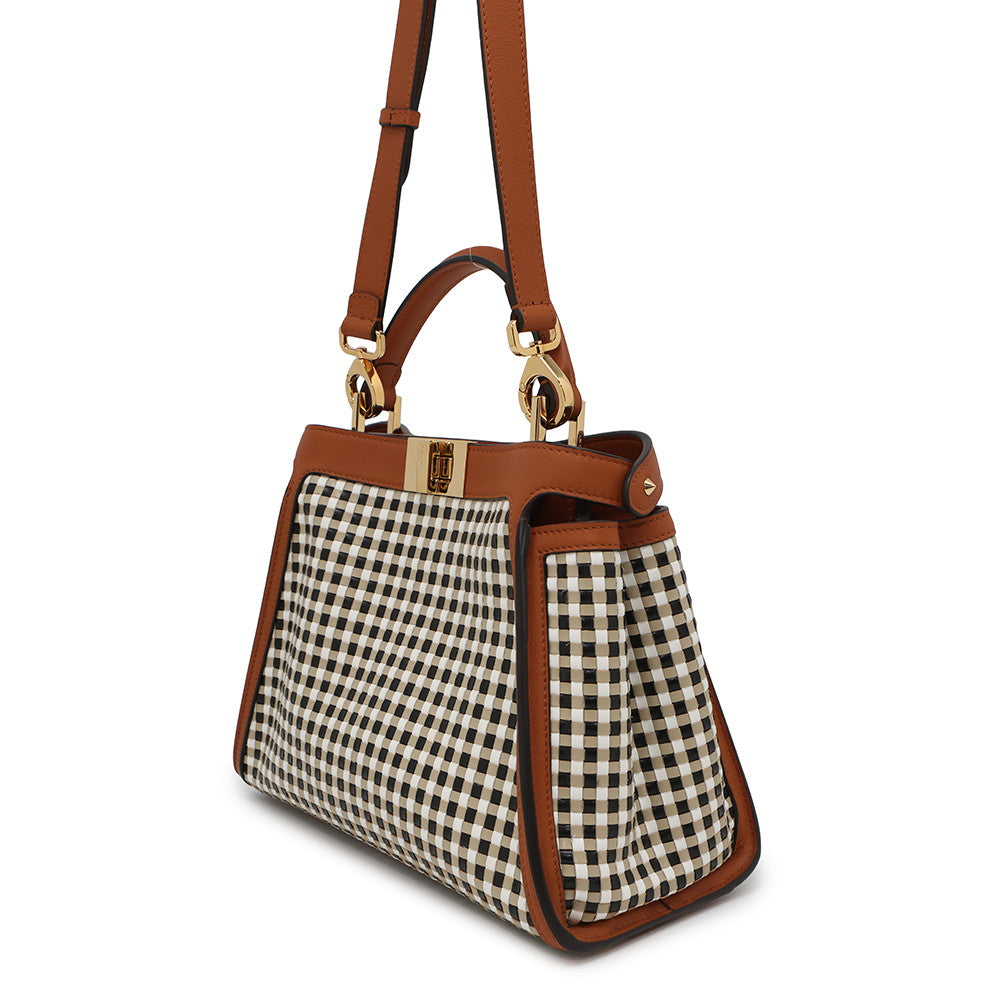 FENDI Peekaboo Essentials Brown/Multicolor8BN302 Leather