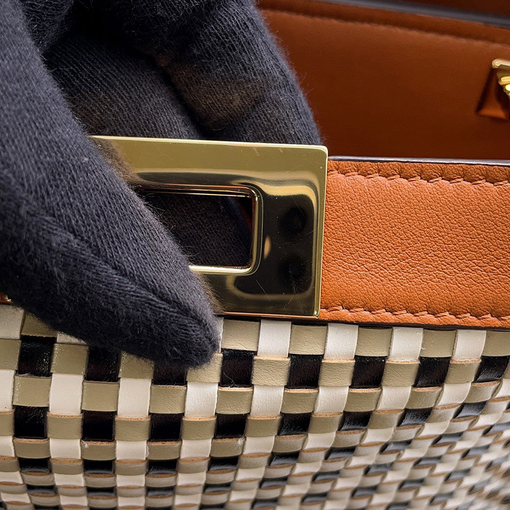 FENDI Peekaboo Essentials Brown/Multicolor8BN302 Leather